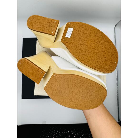 RACHEL COMEY TOMAN CLOG - WHITE Embossed leather mules size 6 - Picture 7 of 10